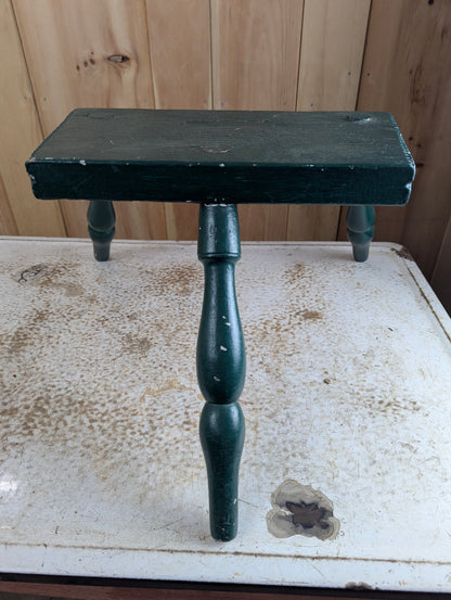 Rustic Primitive 3-Legged Wood Stool - view 3