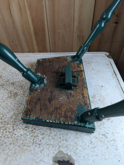 Rustic Primitive 3-Legged Wood Stool - view 4