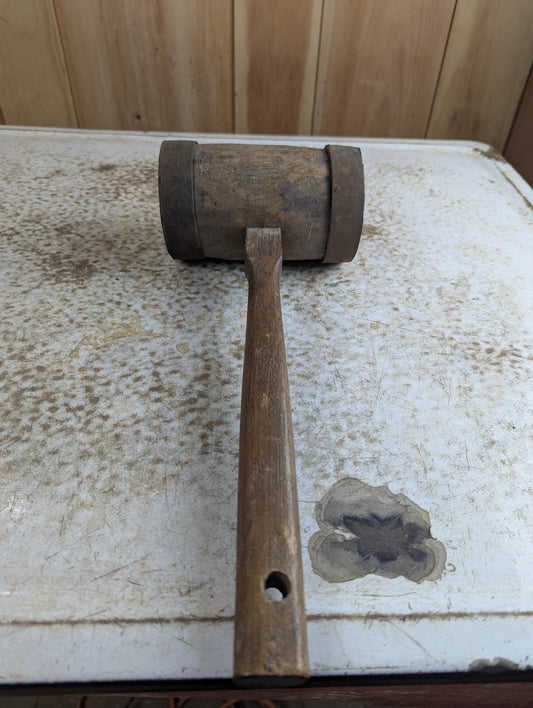 Rustic Primitive Reinforced Wood Mallet