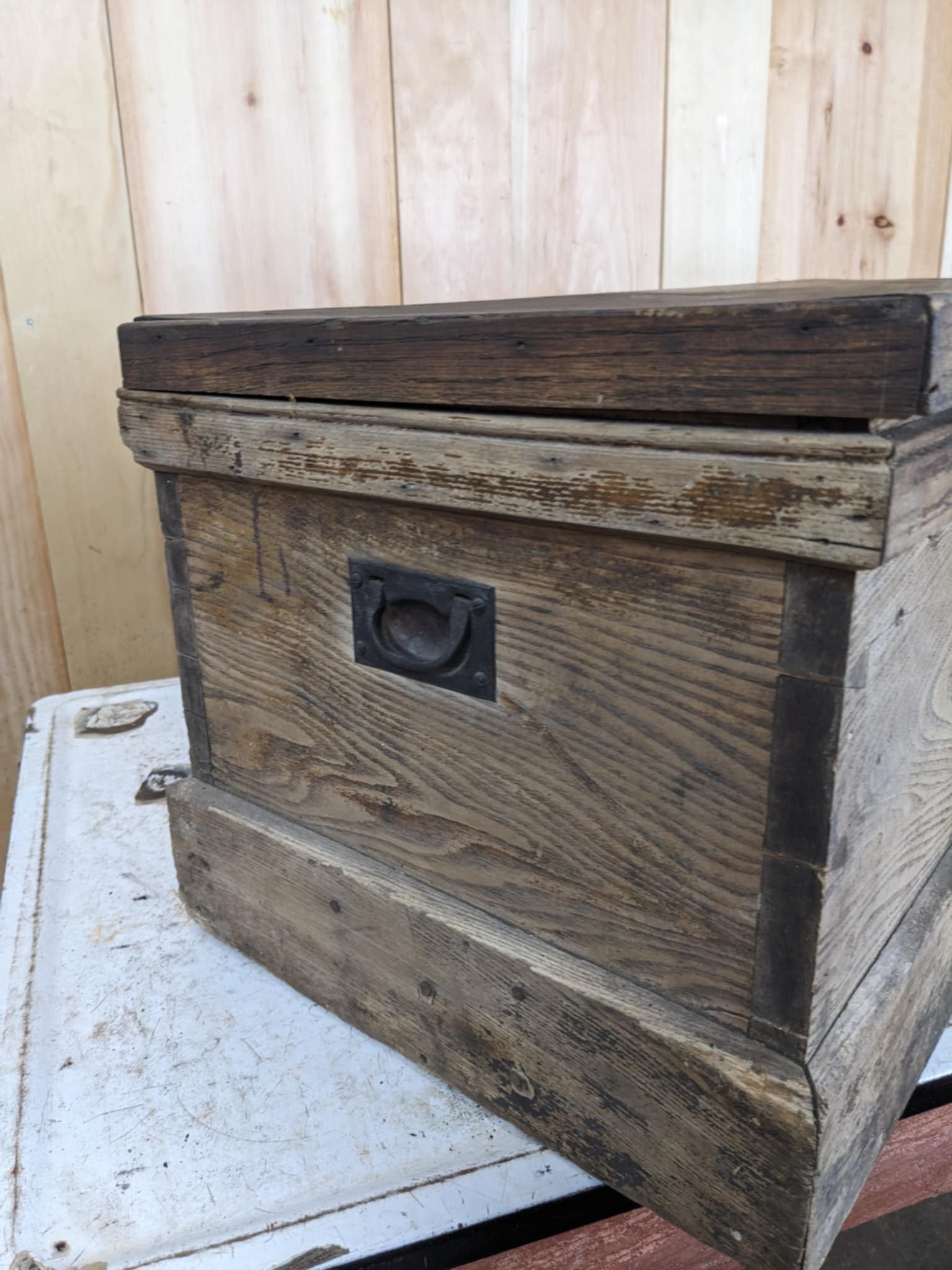 Rustic Wooden Carpenter’s Chest - view 7