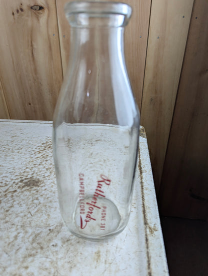 Rutherford's Dairy Campbellford Quart Milk Bottle