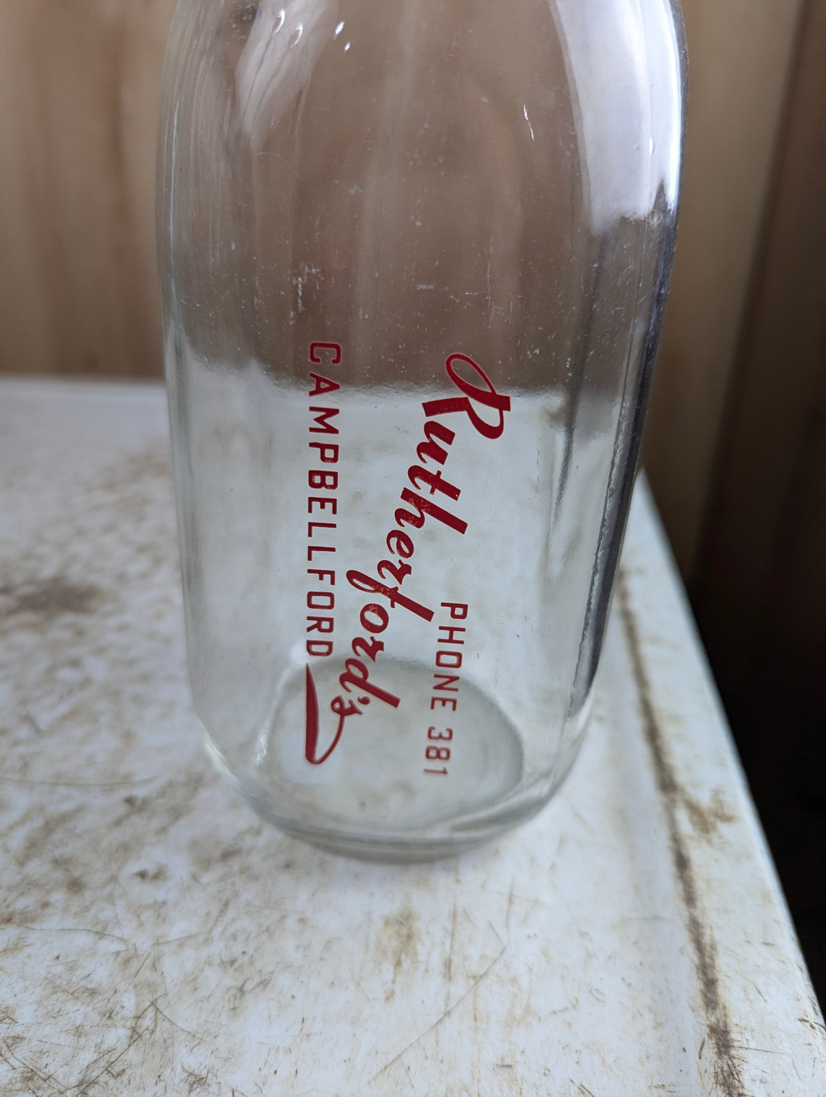 Rutherford's Dairy Campbellford Quart Milk Bottle - view 2
