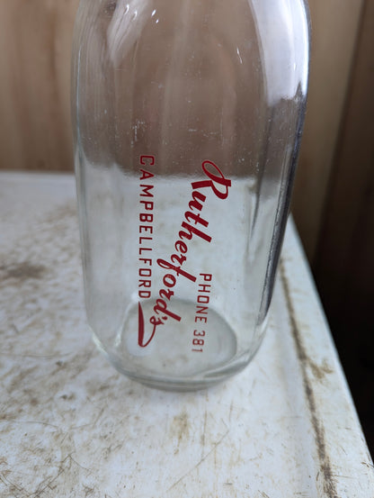 Rutherford's Dairy Campbellford Quart Milk Bottle - view 2
