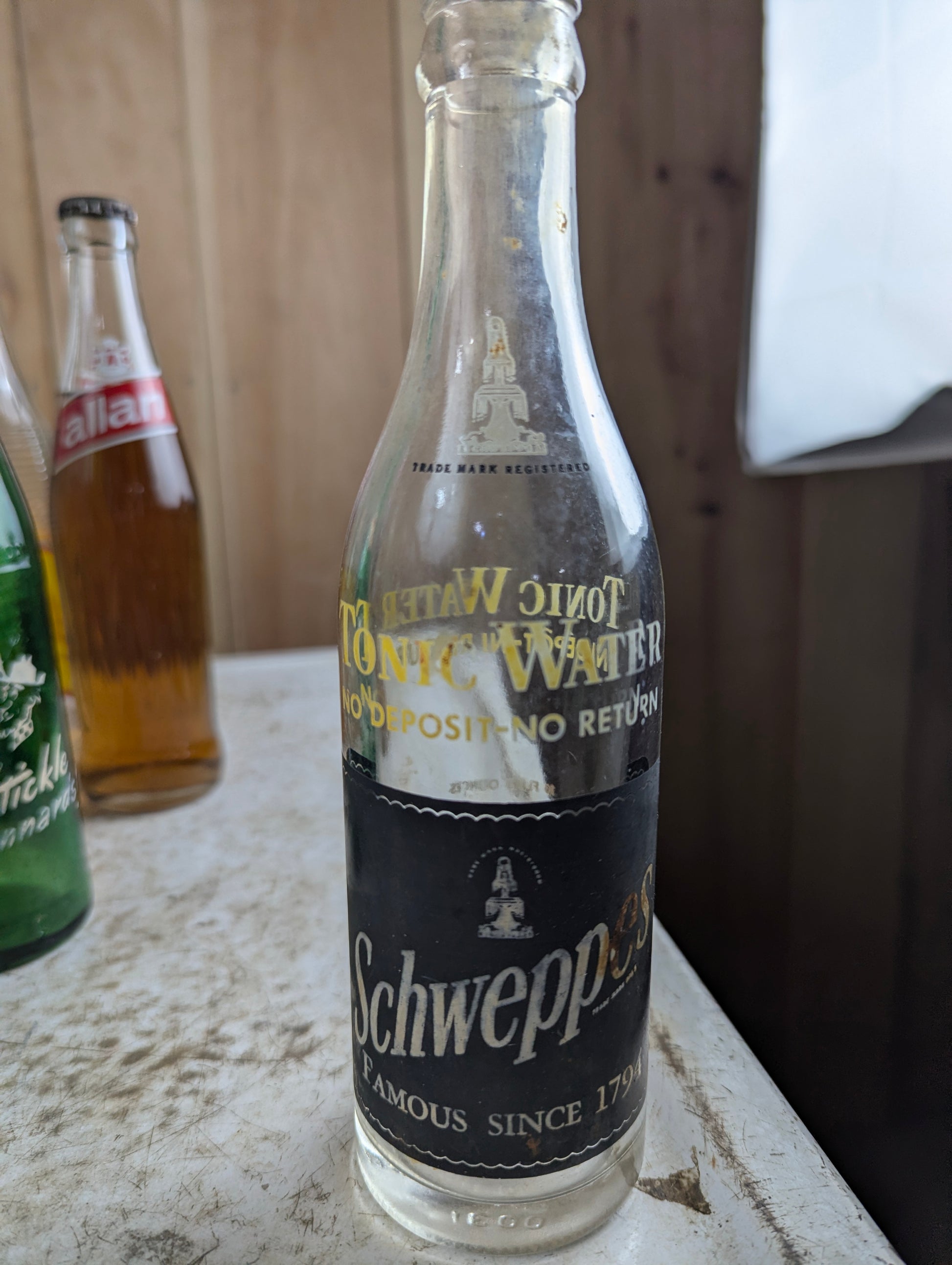 Schweppes Tonic Water Black ACL label Soda Bottle