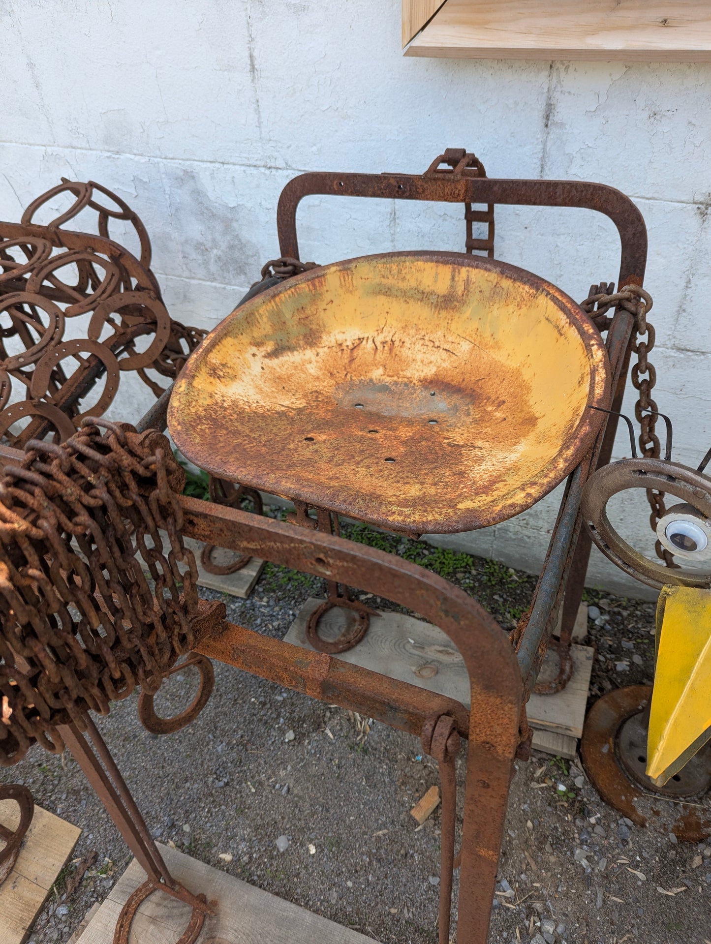 Scrap Art Horse with Tractor Seat - view 3