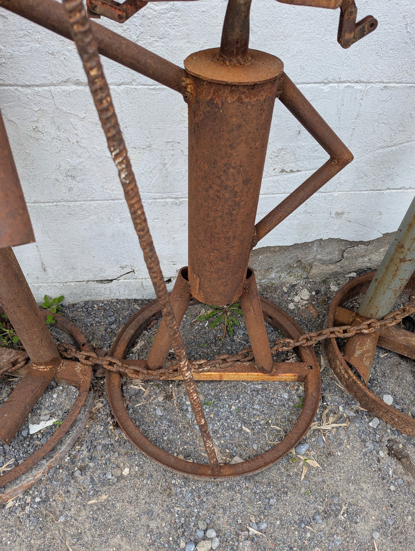 Scrap Art Man with Hoe - view 4