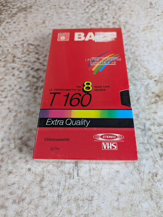 Sealed BASF T-160 blank VHS Video Cassette - New Old Stock