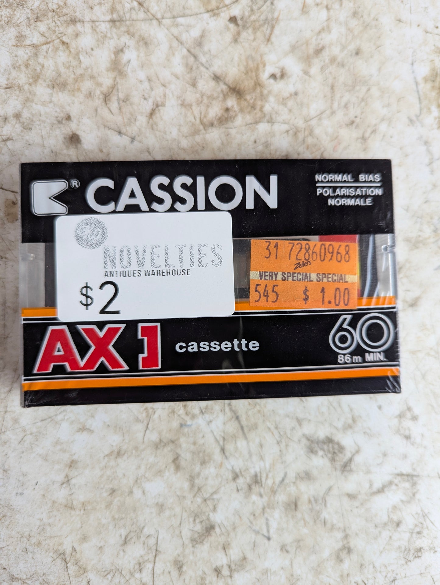 Sealed Cassion AX 60 Blank Audio Cassette