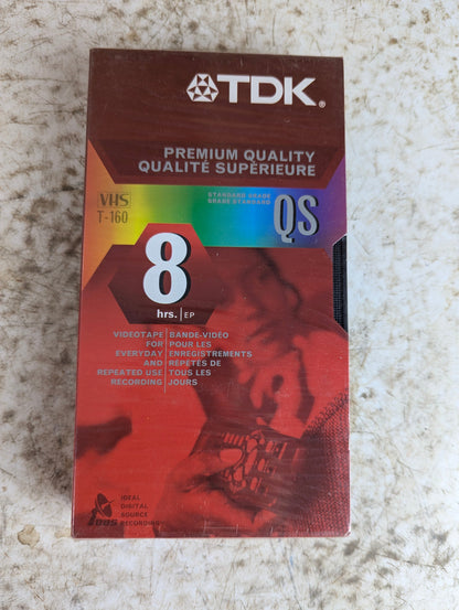 Sealed TDK T-160 blank VHS Video Cassette - New Old Stock