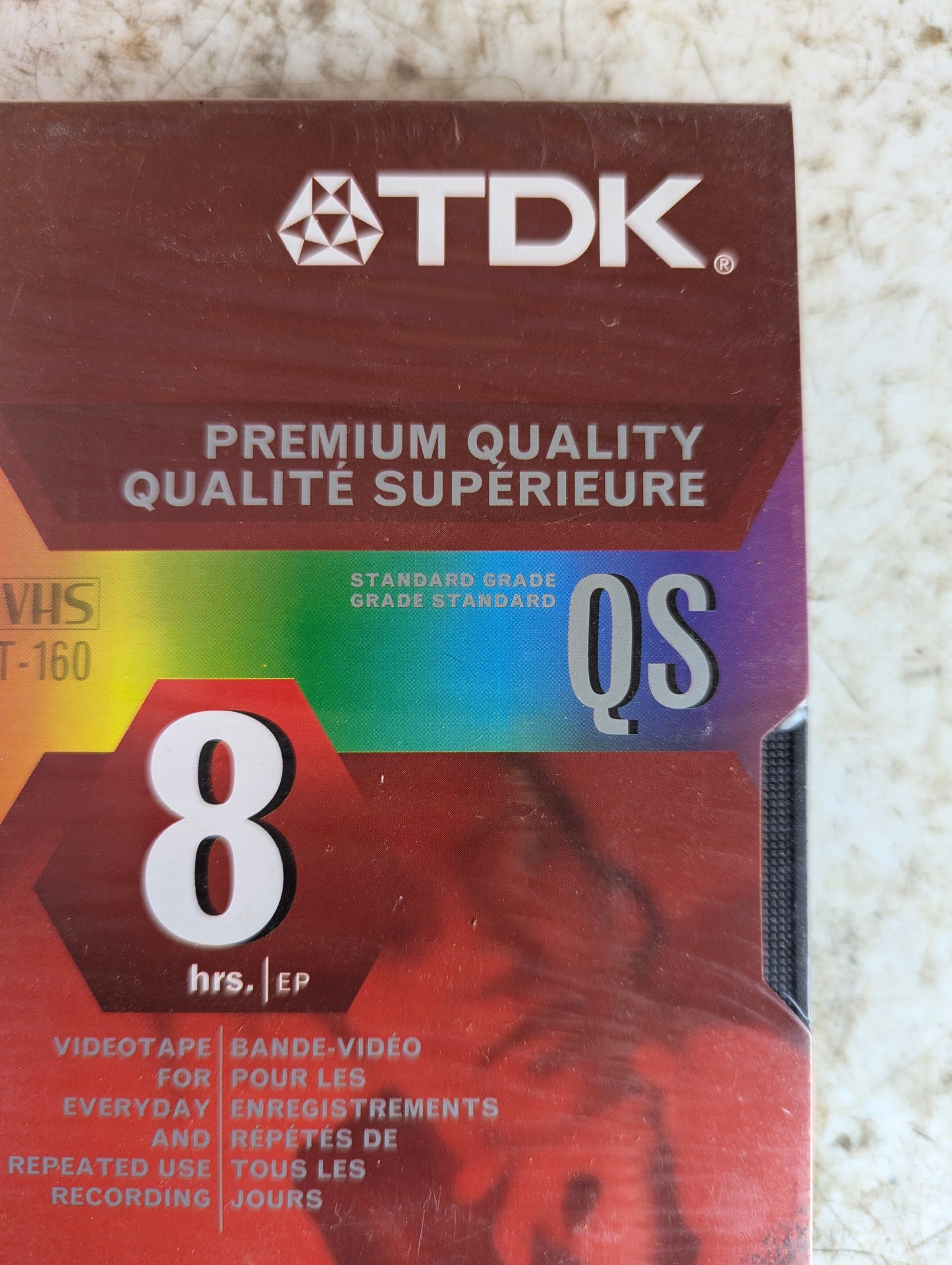 Sealed TDK T-160 blank VHS Video Cassette - New Old Stock - view 2