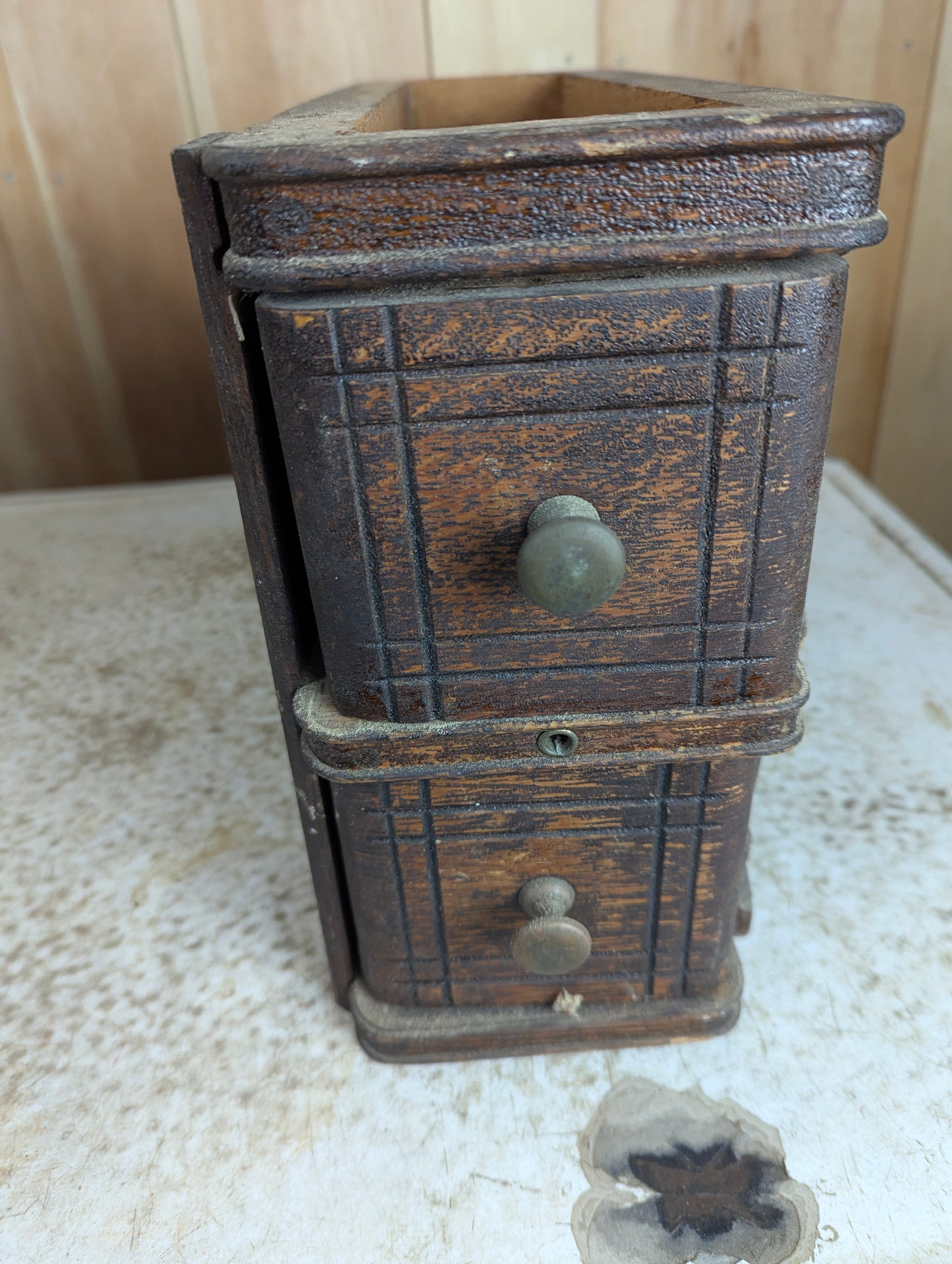 Set of 2 Antique Wooden Sewing Machine Drawers - view 2