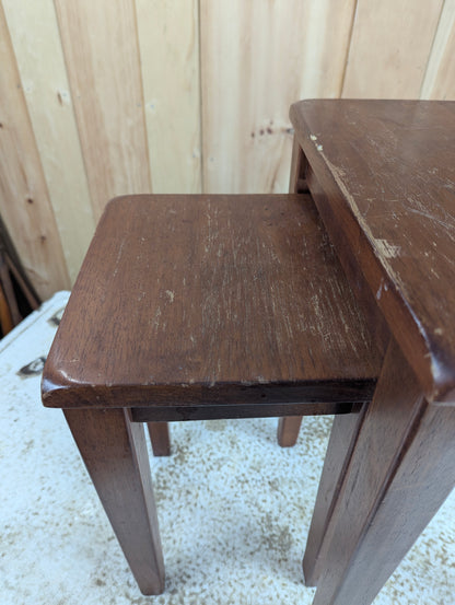Set of 2 Rubberwood Nesting Tables - view 3