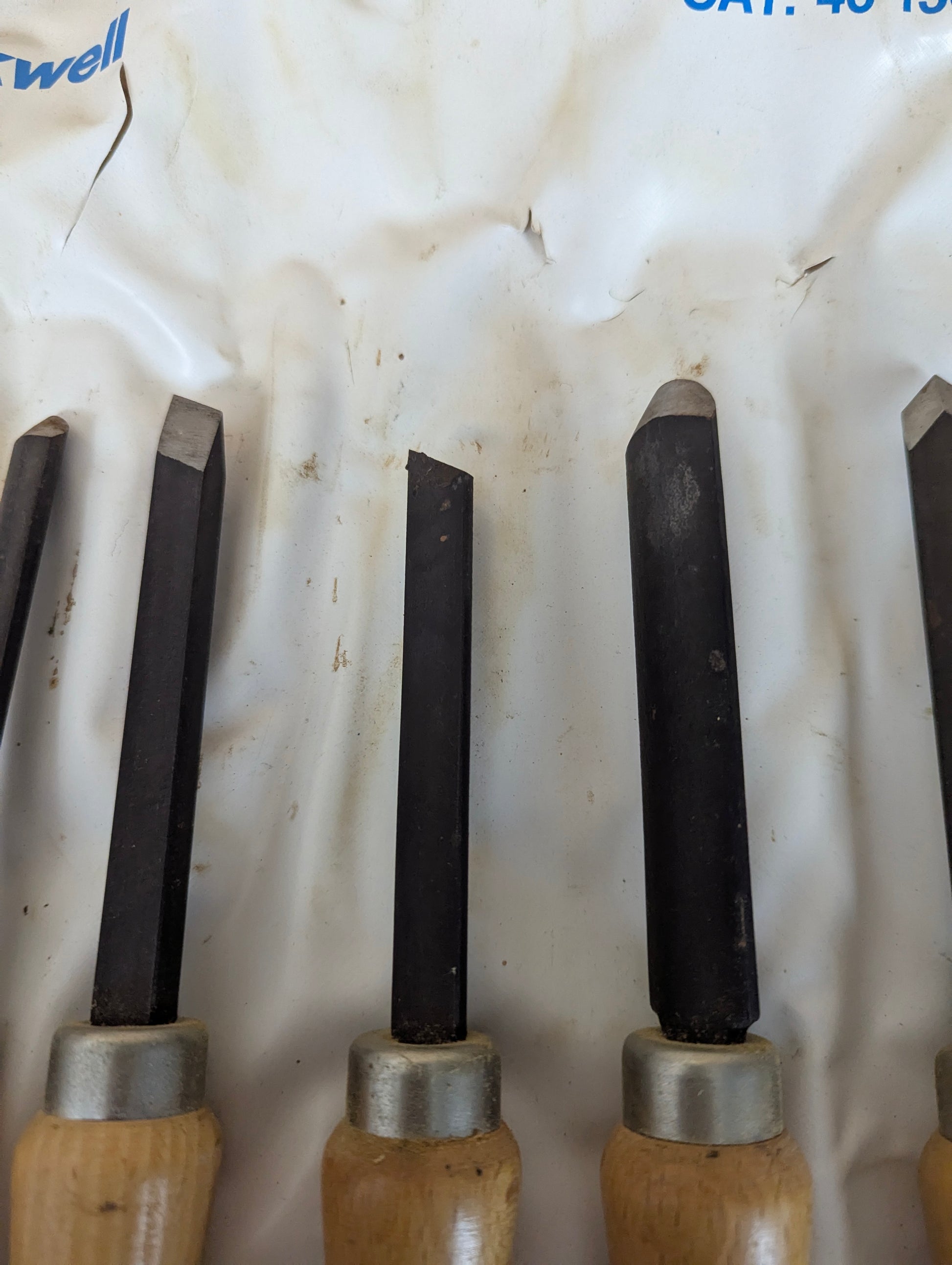 Set of 8 Rockwell Wood Turning Hand Tools Chisels - view 3