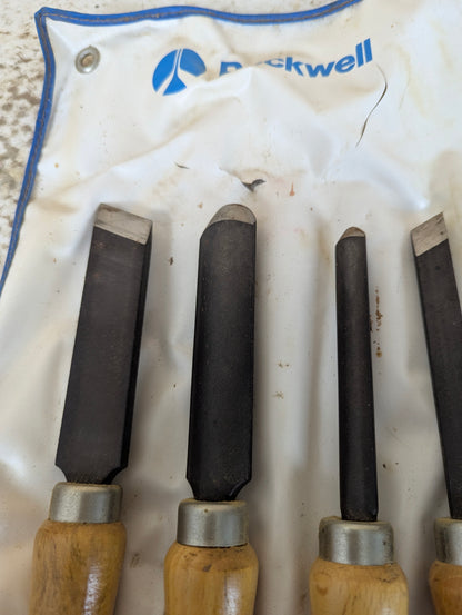 Set of 8 Rockwell Wood Turning Hand Tools Chisels - view 4