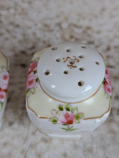 Set of Antique Hand Painted Nippon Porcelain Salt and Pepper Shakers - view 5
