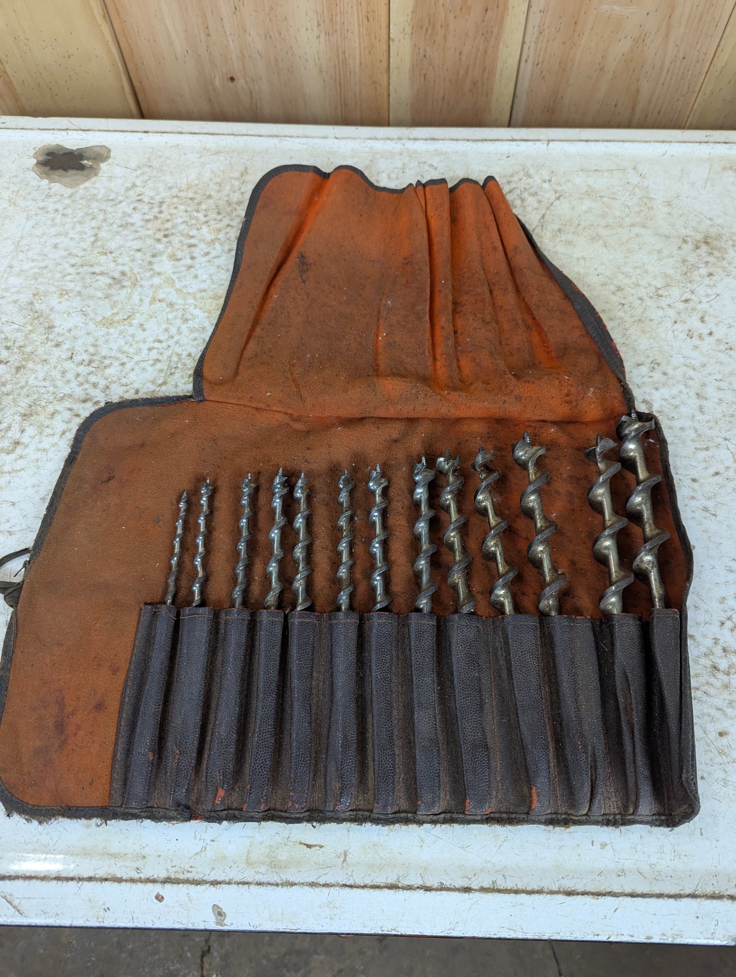 Set of Vintage Irwin Steel Auger Drill Bits - view 8