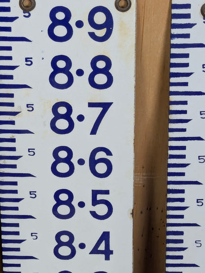 Set of Vintage Porcelain Dept of Development Province of Ontario Conservation Branch Water Level Staff Gauge - view 6