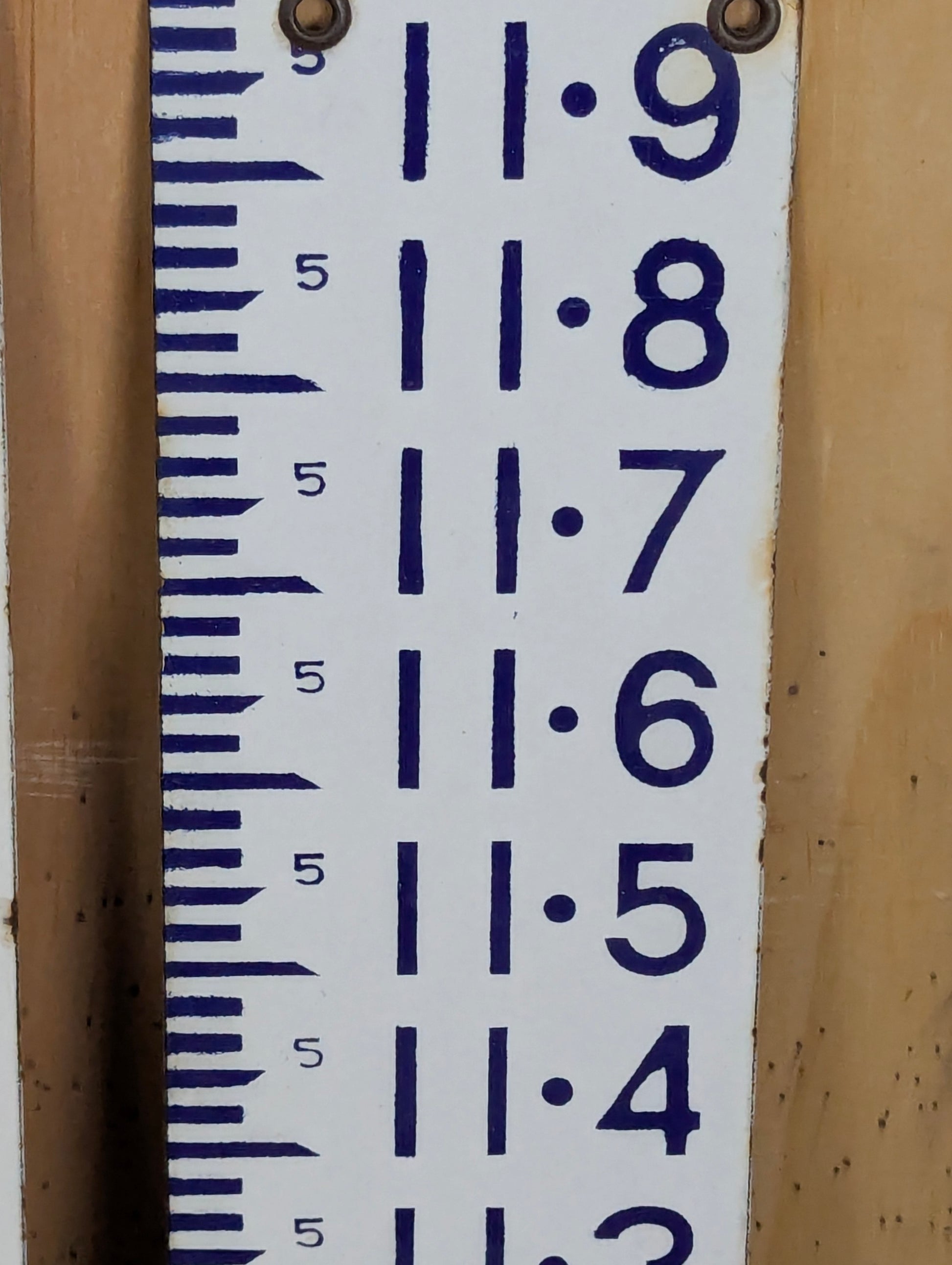 Set of Vintage Porcelain Dept of Development Province of Ontario Conservation Branch Water Level Staff Gauge - view 7