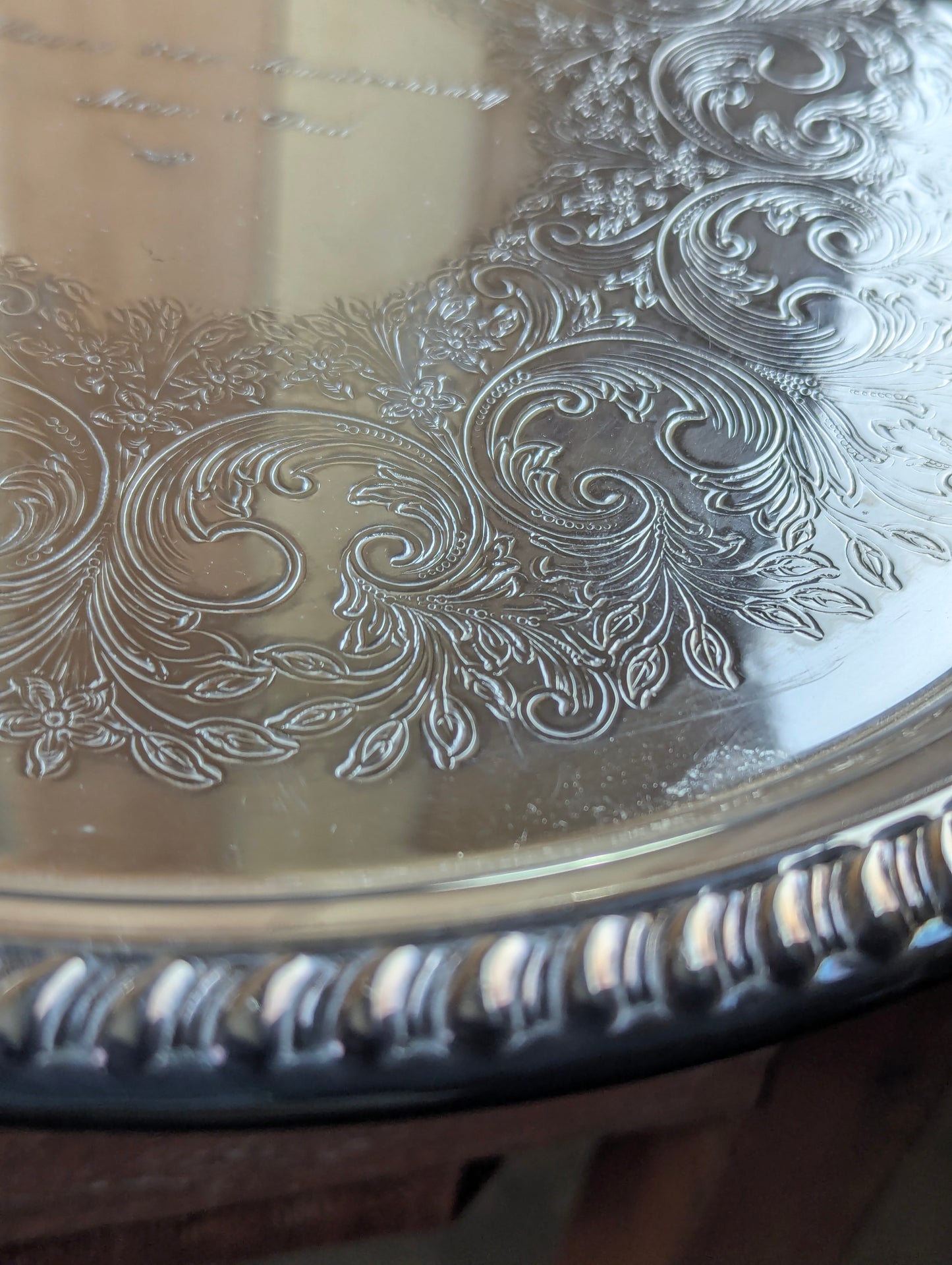 Sheridan 12" Silver Plated Brass Anniversary Plate - view 3
