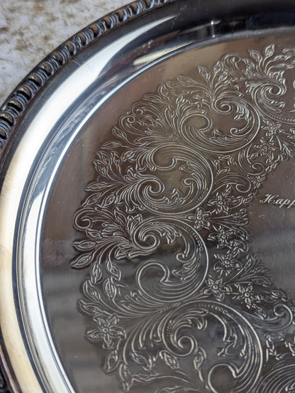Sheridan 12" Silver Plated Brass Anniversary Plate - view 4