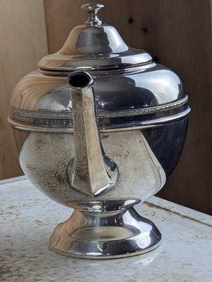 Silver Plated Copper Coffee Pot with Bakelite Handle - view 2