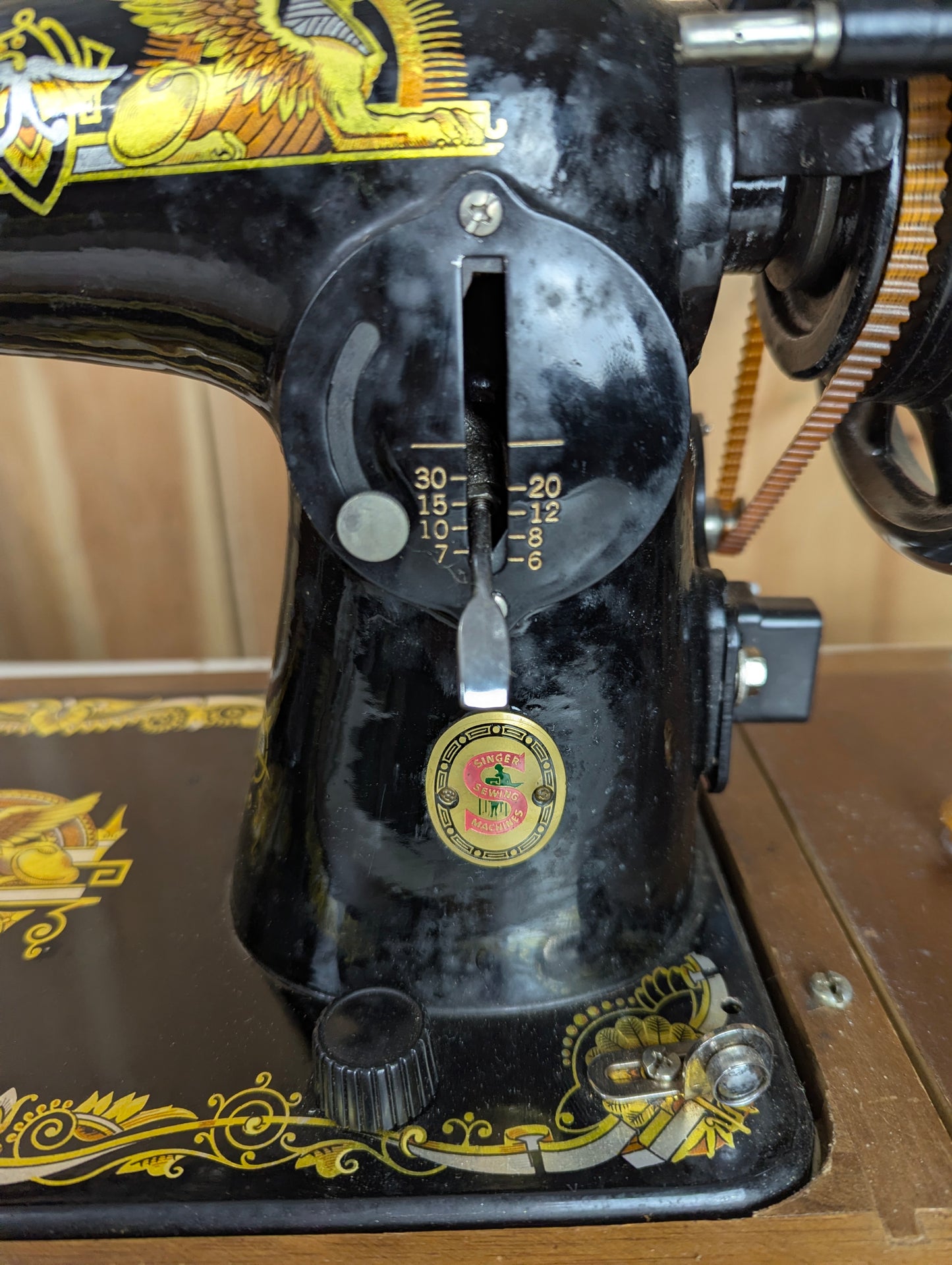 Singer NL-K Table Top Sewing Machine with Wooden Cover - view 3