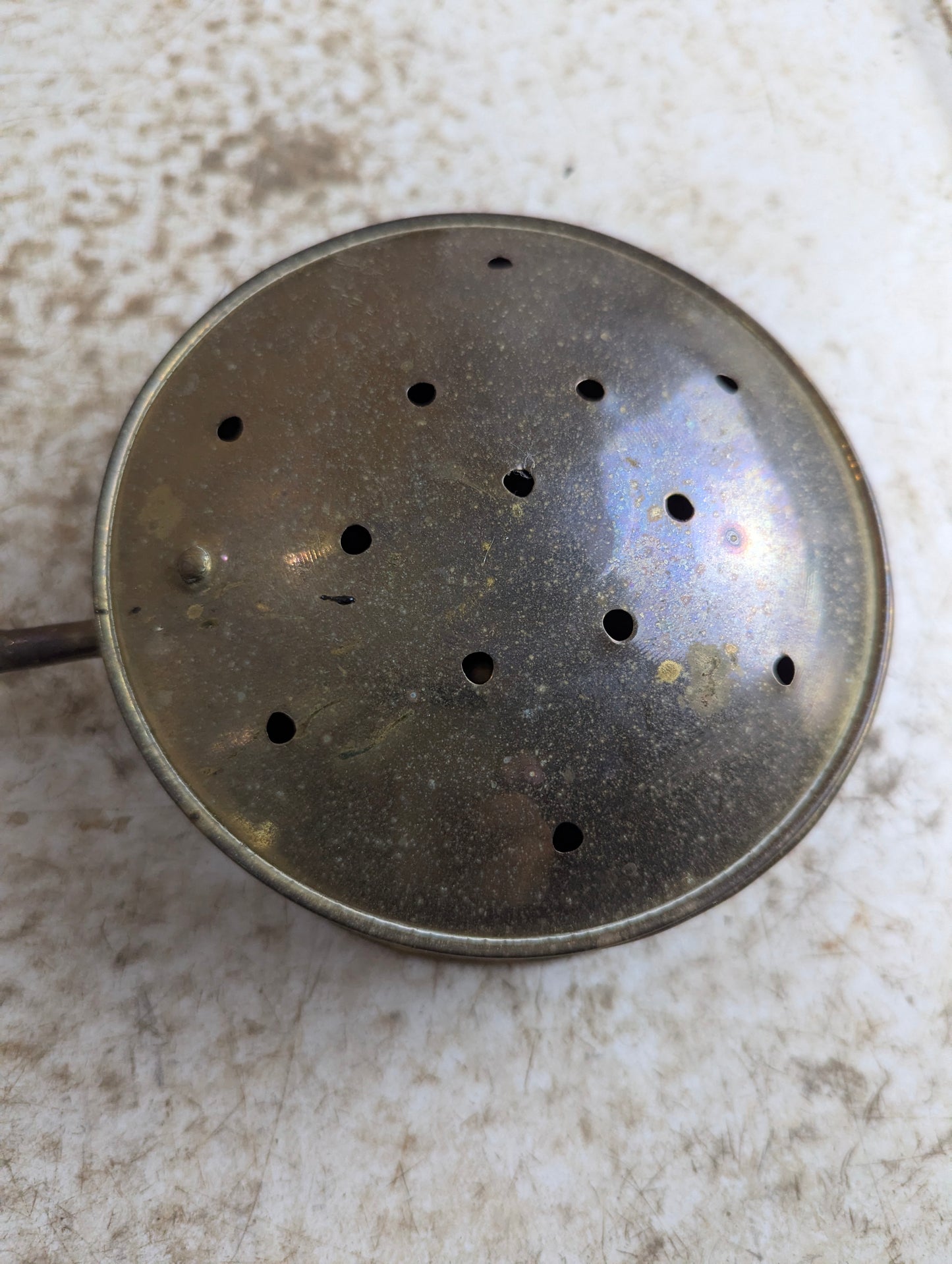 Small Antique Brass Bed Warmer - view 2