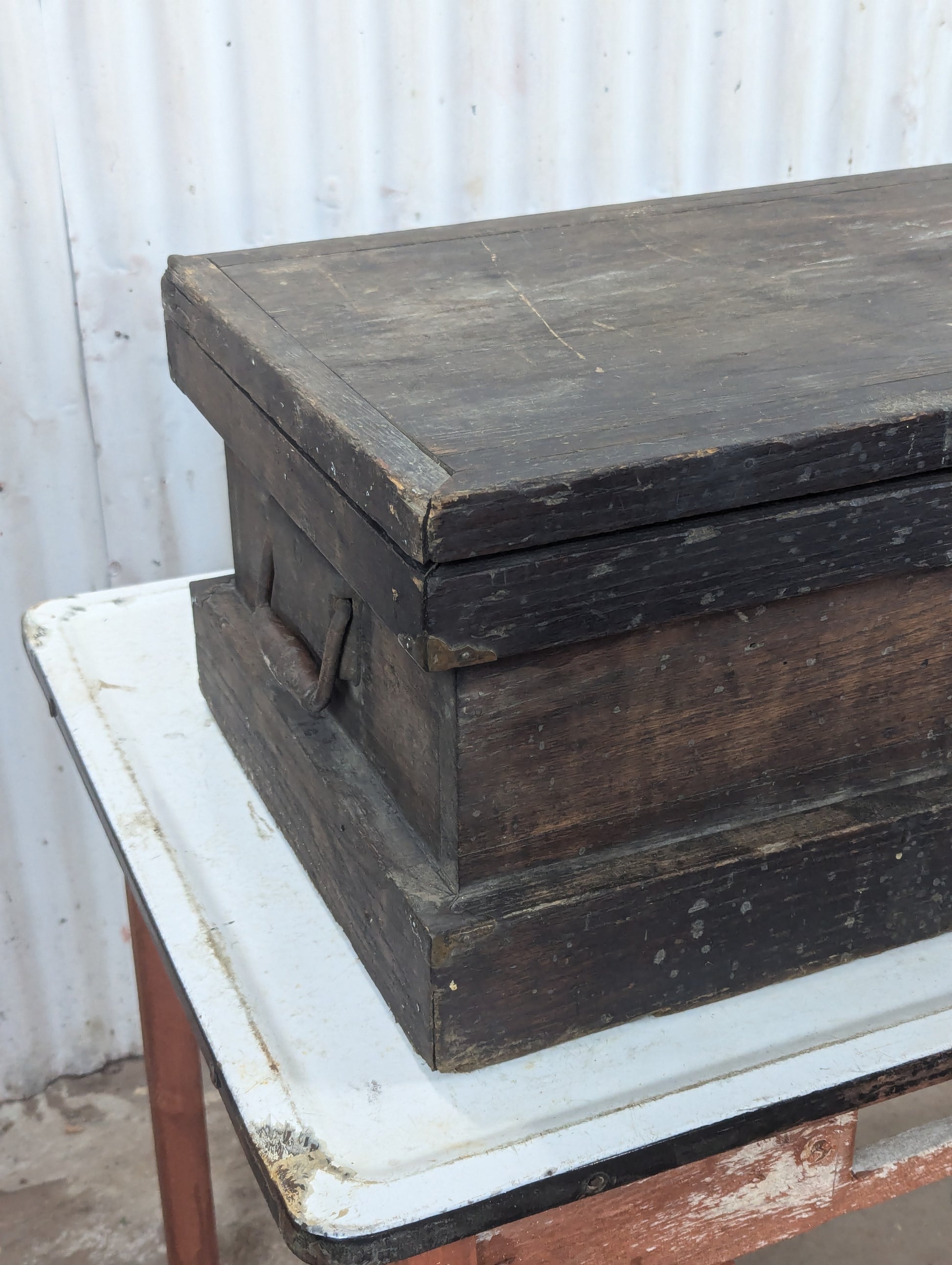 Small Antique Wooden Carpenter’s Trunk - view 3