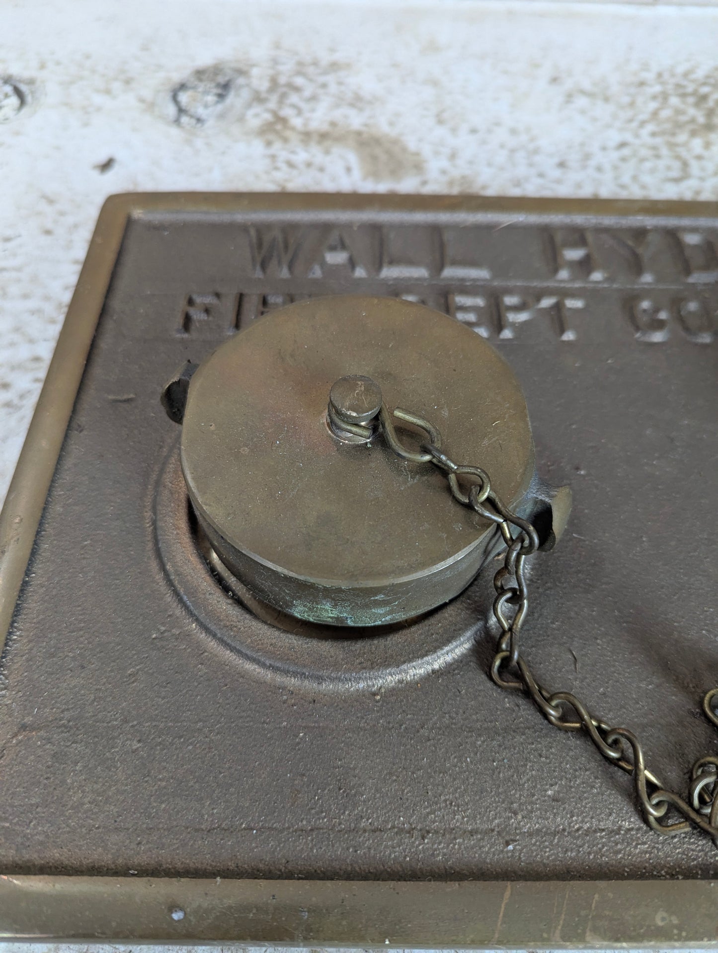 Solid Brass Wall Hydrant Fire Dept. Connection with 2 Connector Caps - view 2