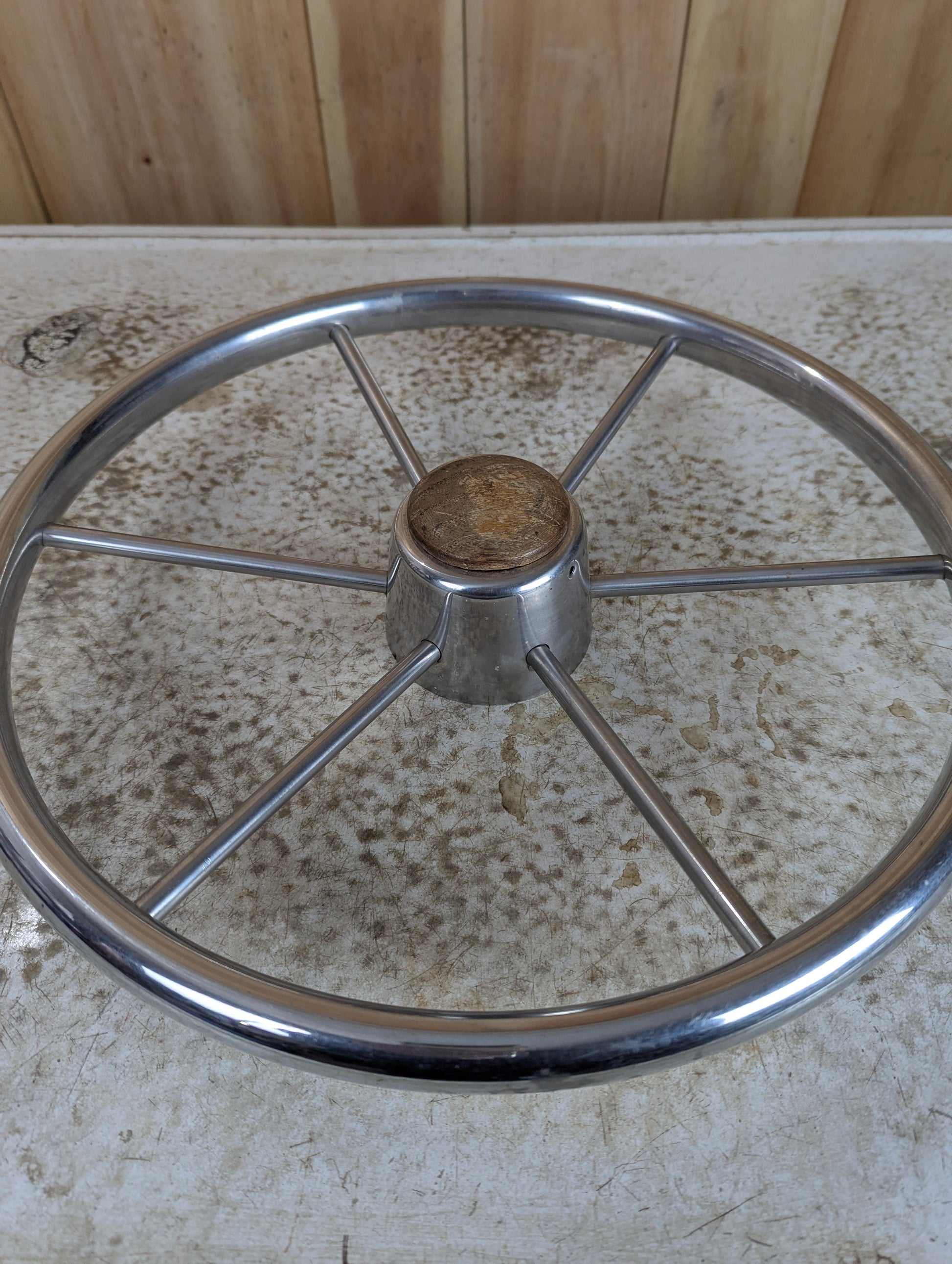 Stainless Steel Boat Steering Wheel - view 2