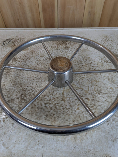 Stainless Steel Boat Steering Wheel - view 2