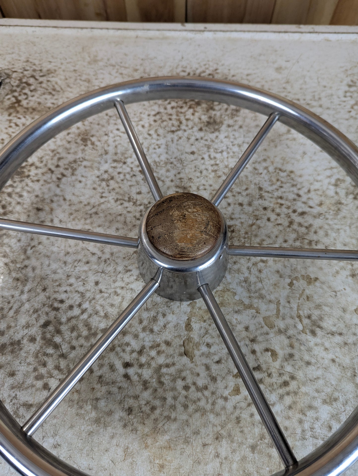 Stainless Steel Boat Steering Wheel - view 3