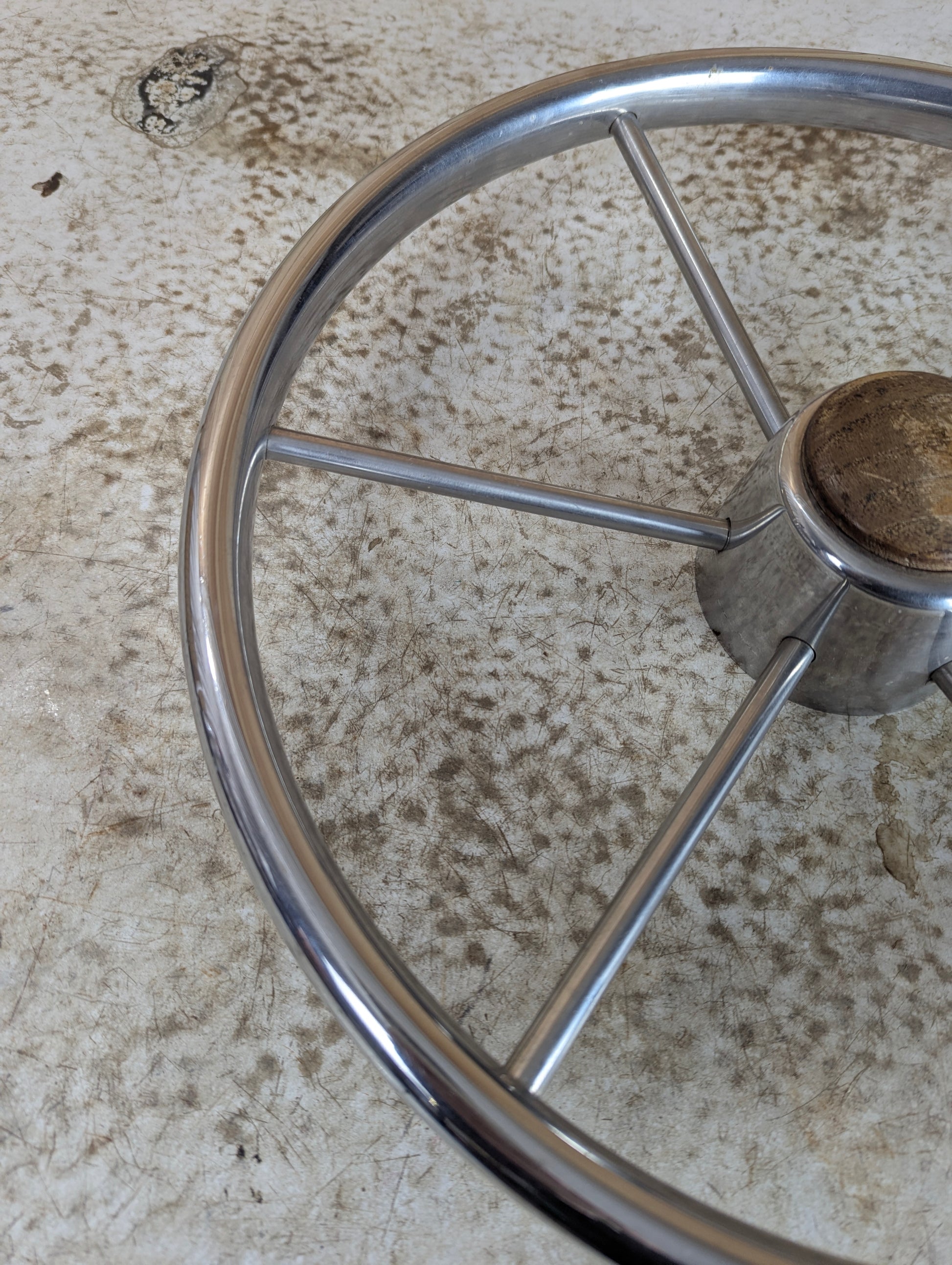 Stainless Steel Boat Steering Wheel - view 4