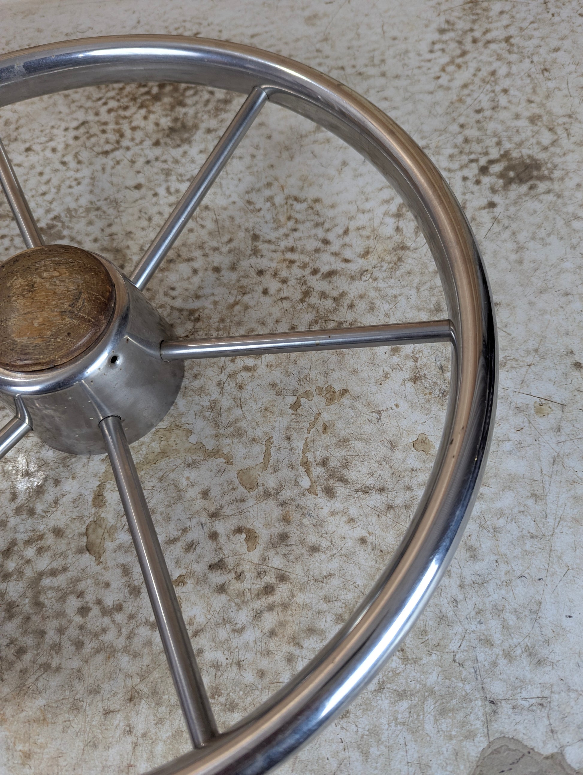 Stainless Steel Boat Steering Wheel - view 5