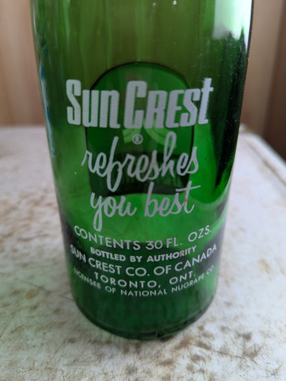 Sun Crest 30oz Green Glass ACL Soda Bottle - view 4