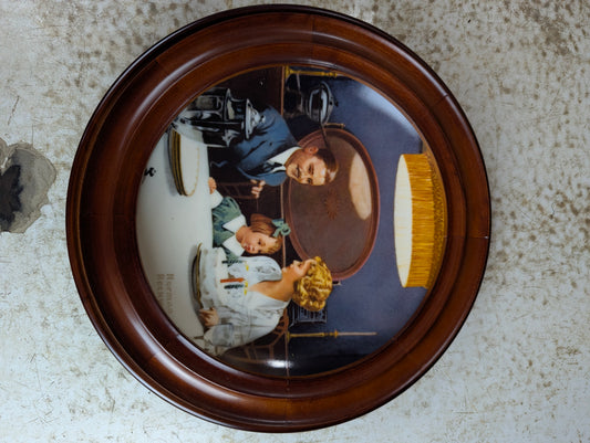 'The Birthday Wish' Norman Rockwell Framed Knowles Collector Plate