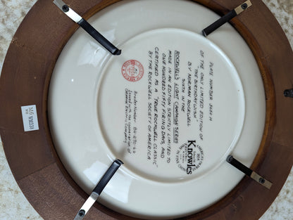 'The Birthday Wish' Norman Rockwell Framed Knowles Collector Plate - view 3