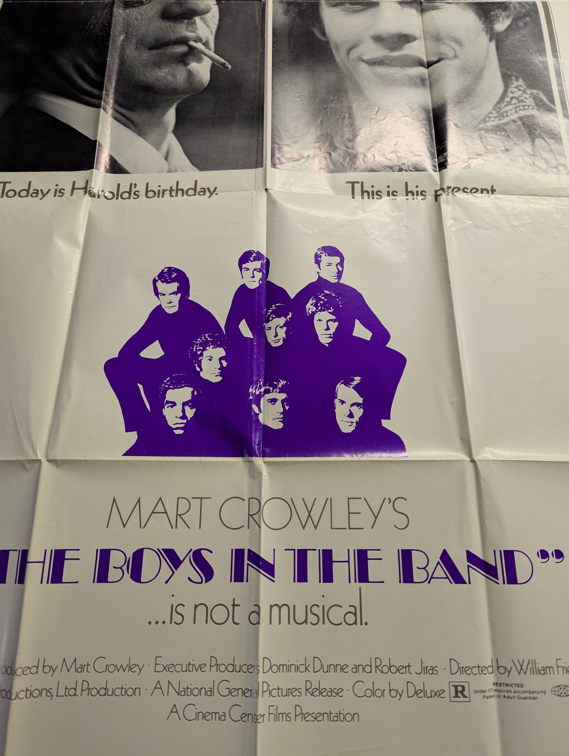 The Boys in the Band (1970) Original Folded One Sheet Movie Poster - view 6