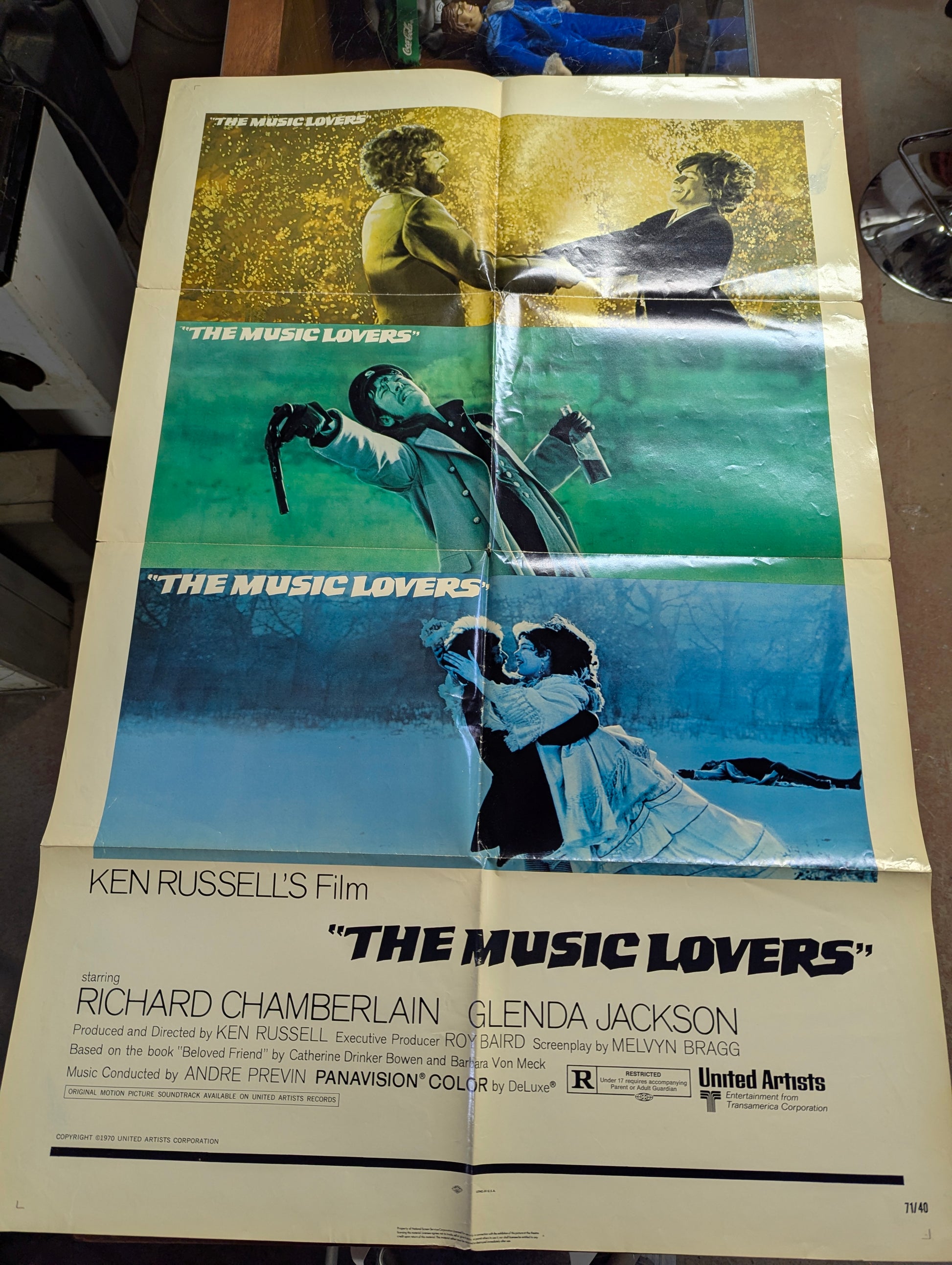 The Music Lovers (1970) Original Folded One Sheet Movie Poster