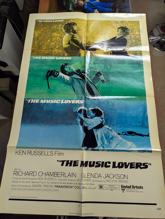 The Music Lovers (1970) Original Folded One Sheet Movie Poster