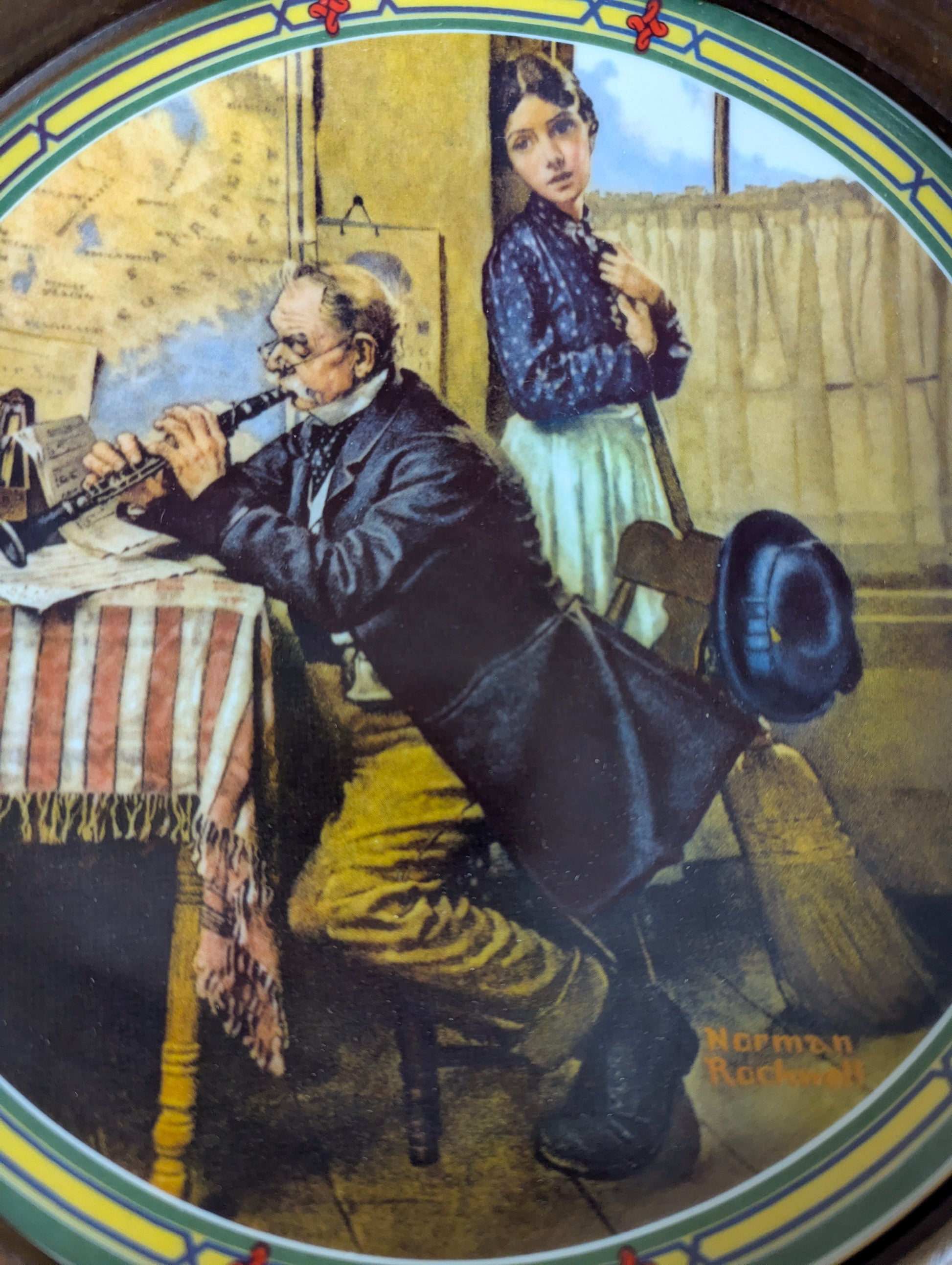 'The Musician's Magic' Norman Rockwell Framed Knowles Collector Plate - view 2