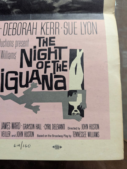 The Night of the Iguana (1964) Original Folded Window Card Movie Poster - view 2