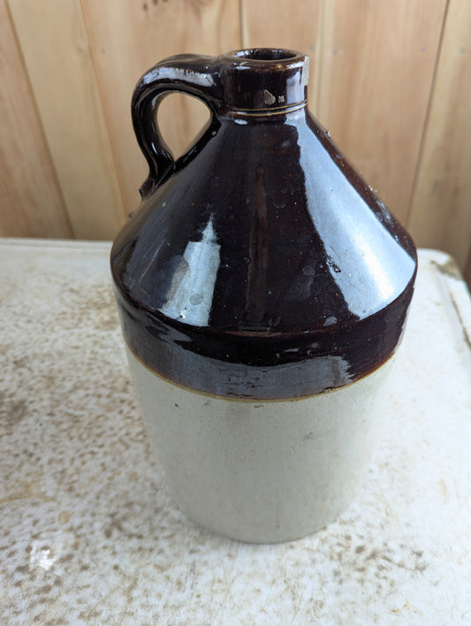 Two-Toned Stoneware Whiskey Jug