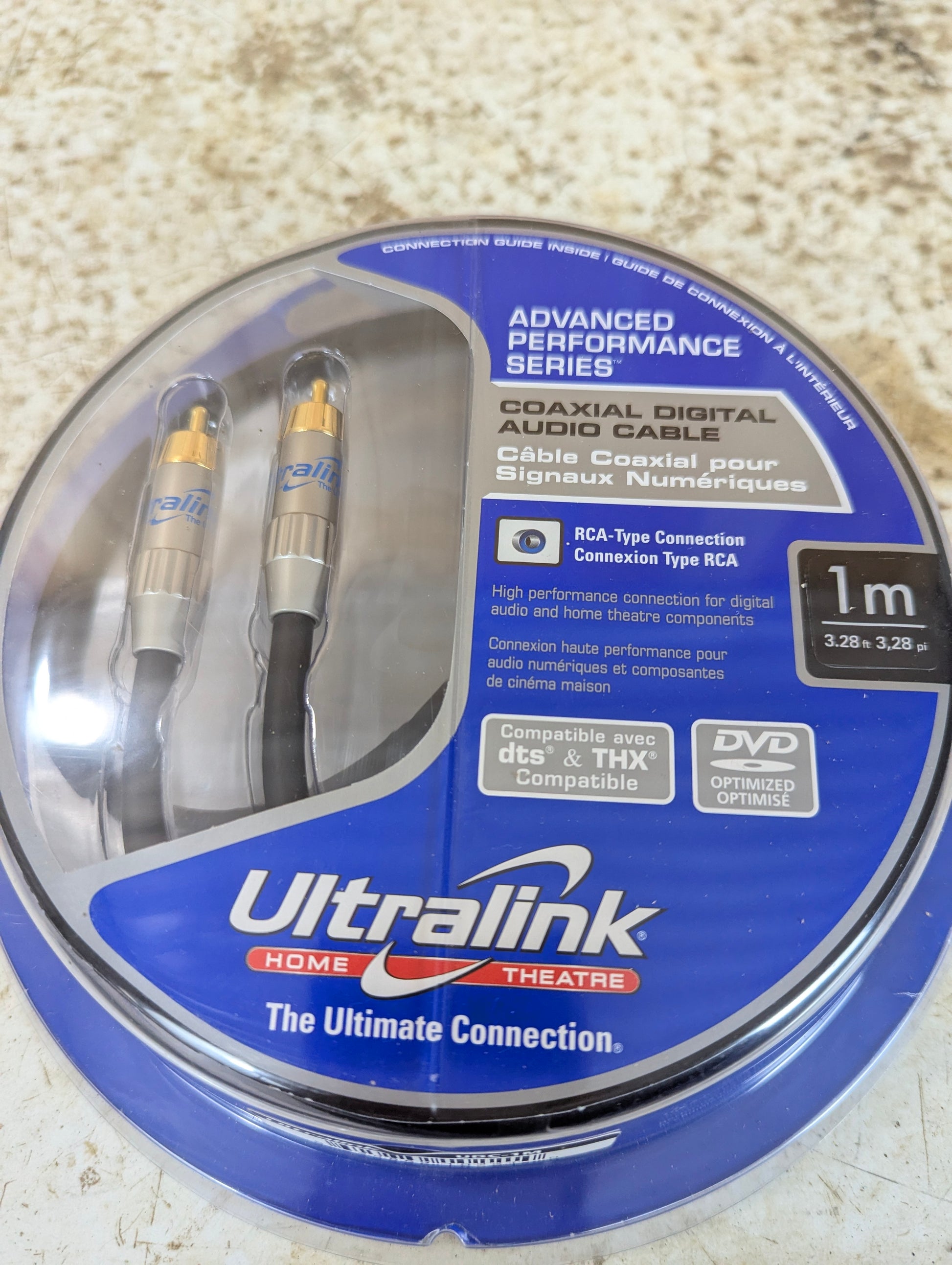 Ultralink Coaxial Digital Audio Cable 1M - New Old Stock
