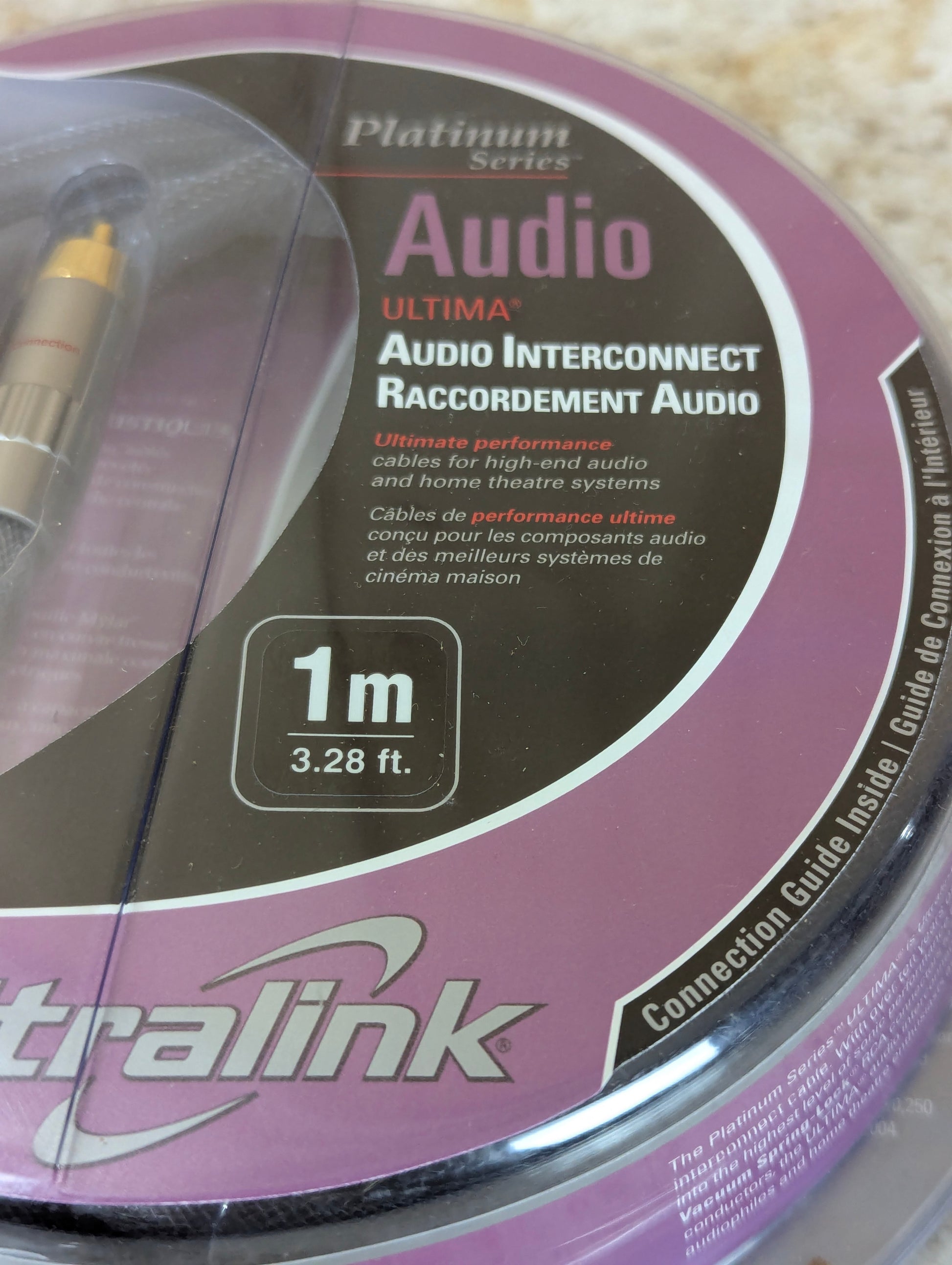 Ultralink Platinum Series RCA Audio Cables 1M - New Old Stock - view 3