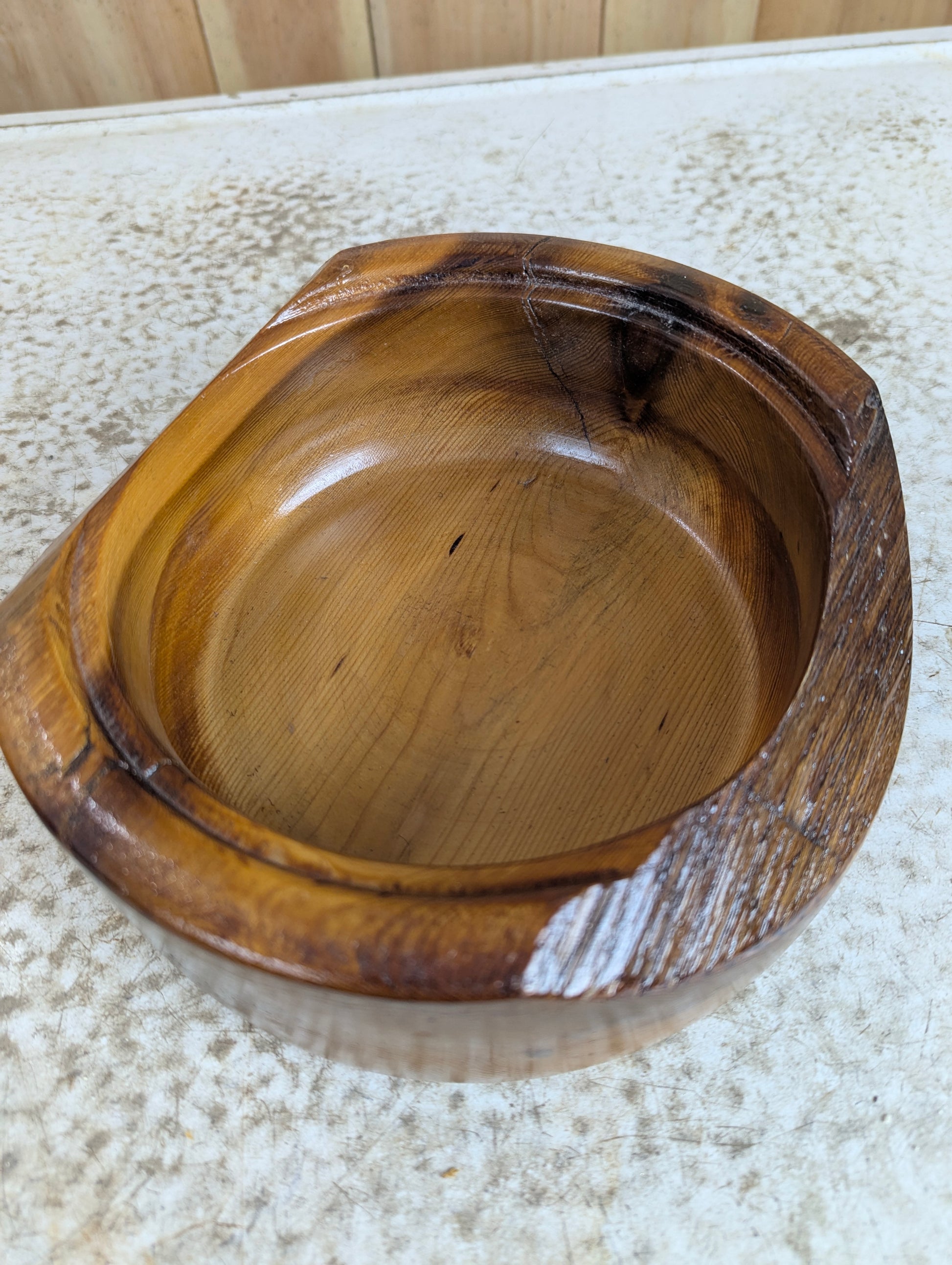 Unique Handcrafted Pine Snack Bowl - view 2
