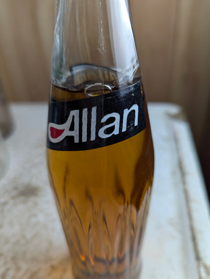 Unopened Vintage Allan Beverages 10oz Twisted Glass Soda Bottle - view 2
