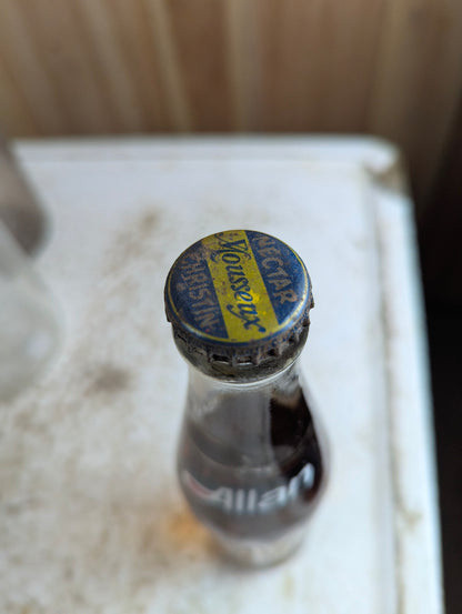 Unopened Vintage Allan Beverages 10oz Twisted Glass Soda Bottle - view 3