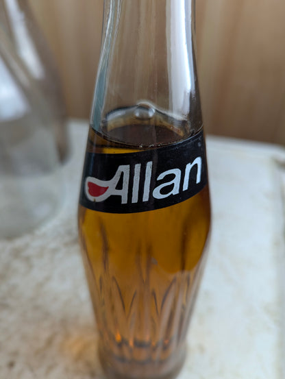 Unopened Vintage Allan Beverages 10oz Twisted Glass Soda Bottle - view 4