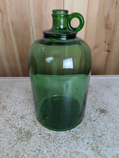Vintage 1 Gal. Green Glass Jug